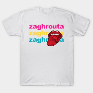 Zaghrouta Ululation Meme Trendy Gift Tongue Trill T-Shirt